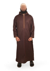 Jellaba Collection Velours à motifs (rouge bordeaux)