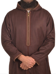 Jellaba Collection Velours à motifs (rouge bordeaux)