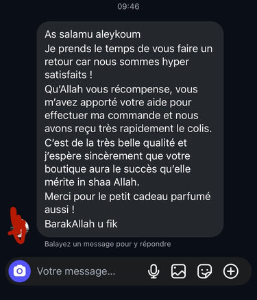 Avis d’un client satisfait après sa commande Al Misri