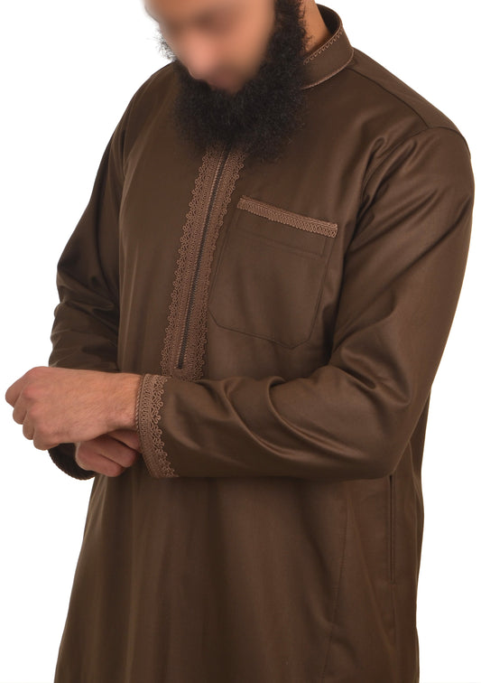 Qamis Collection Elégance (marron)