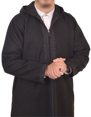 Djellaba Homme Hiver – Noir