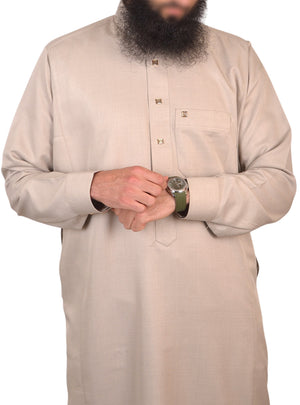 Qamis Homme Beige – Collection Signature