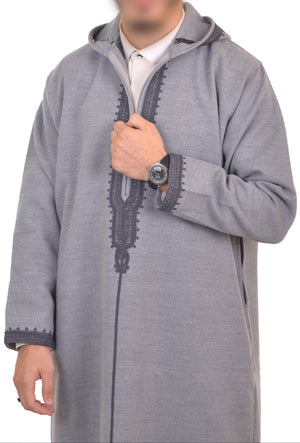 Djellaba Homme Hiver – Gris